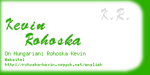 kevin rohoska business card